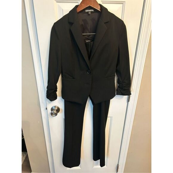 Express suit jacket and pants black pants work suit - jacket size 2, pants sz OR - Picture 1 of 9